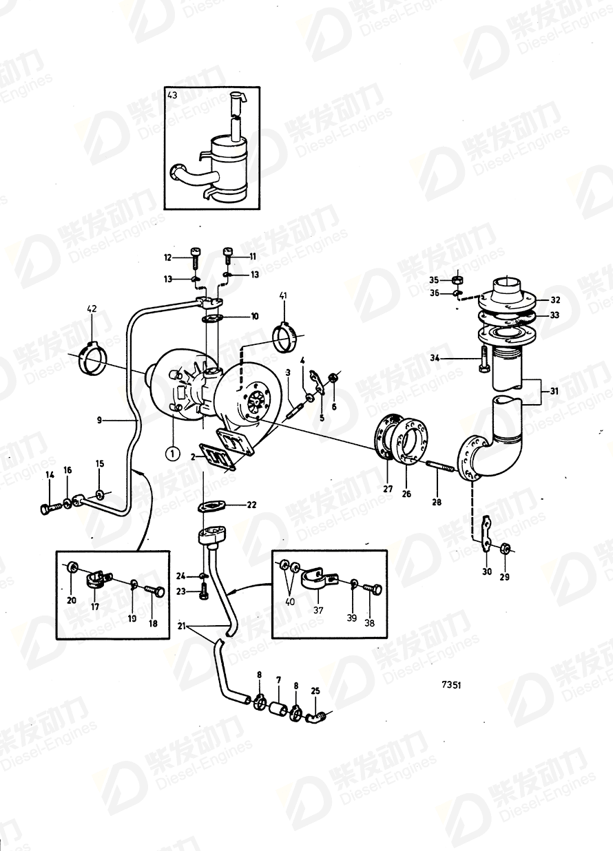 volvo penta Washer 961161 Drawing